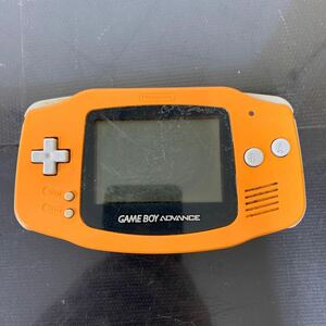QL019.型番：AGB-001 .0517.Nintendo GBA .任天堂 ゲームボーイアドバンス .GAMEBOY ADVANCE オレンジ .ジャンク