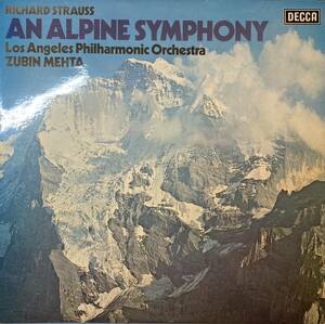 英Decca Rシュトラウス アルプス交響曲 メータ指揮ロサンゼルスフィル ED4 初出 優秀録音盤！