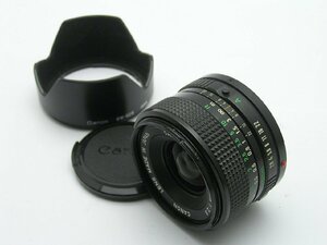 * Hello camera *0880 CANON LENS New FD ( 28mm F2.8 ) with a hood operation goods present condition 1 jpy start prompt decision equipped 