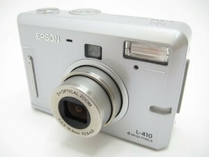 ★ハローカメラ★0578 EPSON L-410 デジタルカメラ ( 400万画素 ) 単三電池2本使用 SDカード対応 現状 動作品 1円スタート 即決