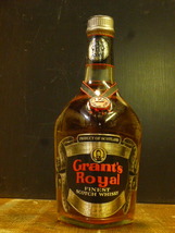 「Grant's」Royal 12年 1970年代～ レディバーン蒸留所原酒 銀ラベル 75cl 86°Proof 75°Sikes グレンフィディック Grant's・R12-0503-A_画像1