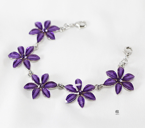 【 雅 】 深く気品のある紫。ｏ○ お花 ビジュー 女性羽織紐