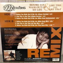 3-#LP モニカ MONICA リミックス REMIX 75444-35057-1 R＆B ライナー欠 ケース・ディスクキズよごれ有 Before You Walk Out Of My Life_画像4