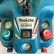 【ジャンク品】makita マキタ エアコンプレッサ AC400S 50/60Hz AC 100V 900W 一般圧 高圧 エアガン 工具 _画像10