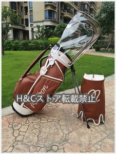 Golf Bag 　MALBON/キャディーバック ゴルフバッグ PU レザー,9型，4.0kg,スポーツゴルフバッグ