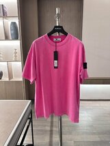 STONE ISLAND　ストンアイランド　メンズ　Tシャツ　ロゴ有り　シンプル　丸首　コットン　M-XXL　サイズ選択可能_画像1