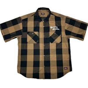 Dickies ディッキーズ　ツイル ブロックチェック ワークシャツ