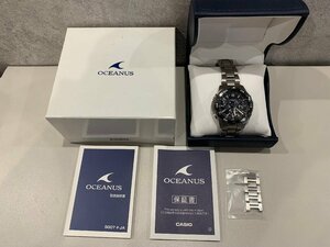 カシオ オシアナス OCW-P500 CASIO OCEANUS ブラック 電波ソーラー メンズ 腕時計 箱付き 稼働品（中古品）