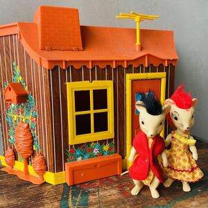 【1960s USA vintage】Remco MR&MRS.MOUSE HOUSE ねずみ 家 アメリカビンテージ レムコ