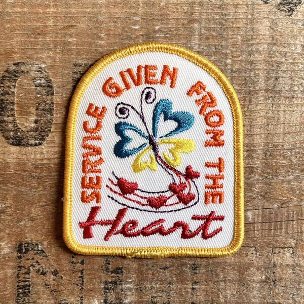 【USA vintage】ワッペン　SERVICE GIVEN FROM THE HEART ガールスカウト　アメリカ　ビンテージ　パッチ