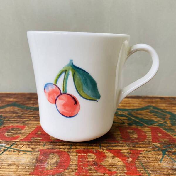 【USA vintage】CORNING mug fruits コーニング マグ フルーツ
