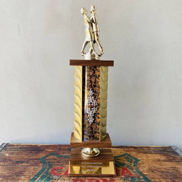 【1980s vintage】polka dance trophy ポルカダンス ビンテージトロフィー