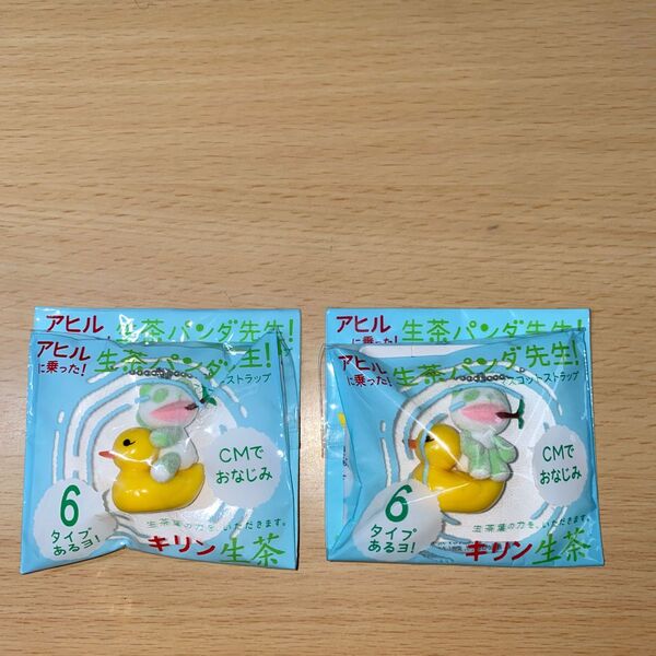 キリン生茶 アヒルに乗った!生茶パンダ先生!マスコットストラップ