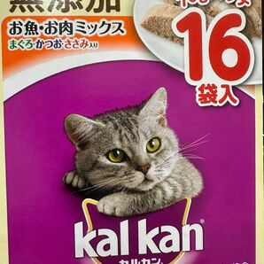 無添加カルカンパテ　お魚お肉ミックス16P 成猫用総合栄養食