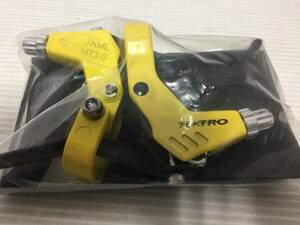 ♪【未使用品】TEKTRO テクトロ TKML MT3.0 ブレーキレバー LINEAR PULL BRAKE LEVERS 自転車 イエロー×ブラック 中古 (NF240509) 218-916