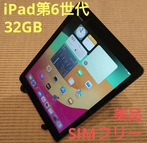  внутренний версия SIM свободный прекрасный товар iPad no. 6 поколение (A1954) корпус 32GB серый исправно работающий товар рабочее состояние подтверждено 1 иен старт бесплатная доставка 