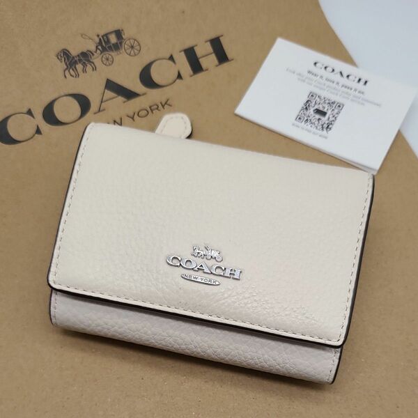 新品　COACH　折り財布　マイクロウォレット　ミニ財布