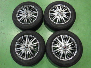 Fang タイヤホイール4本 13インチ 4.0B +45 4H PCD100 155/65R13 【管理番号 9197 RB9-601】中古【大型商品】