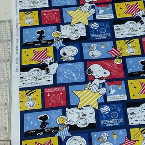 ブルー PEANUTS ピーナッツ スヌーピー はぎれ カットクロス