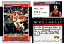 ★2枚セット★ Allen Iverson 02-03 Bowman Signature #SE-AI, Parallel /249_画像2