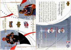 Allen Iverson Steve Francis 02-03 Ultimate Collection Jerseys Dual /125