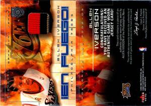 ★2枚セット★ Allen Iverson 02-03 Hot Shots En Fuego Game Used, Hot Shots En Fuego