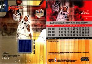 Allen Iverson 02-03 Topps Stars Superstars Game Used