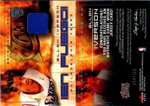 Allen Iverson 02-03 Hot Shots En Fuego Game Used Gold /150