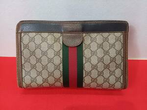 13590-01★Gucci/グッチ GG柄 シェリーライン OLD Gucci セカンドバッグ クラッチバッグ★