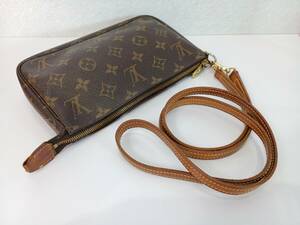 13564-04★1円～！★ルイヴィトン/LOUIS VUITTON モノグラム アクセサリーポーチ ポシェット ハンドバッグ ブラウン系★