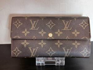 13490-04★ルイヴィトン/LOUIS VUITTON モノグラム ポルトフォイユ 二つ折り 長財布 ウォレット ブラウン系★