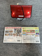 13482-02★任天堂 Nintendo NEW 3DS LL (RED-001) 本体 レッド ソフト2点おまとめセット マリオ/モンスト★_画像2