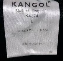 KANGOL Quilted Trapper K4374 L カンゴール キルテッド トラッパー ファー パイロットキャップ ブラック 黒 フライトキャップ ロシア帽_画像9