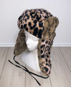 KANGOL Wild Fur Trapper K5345 XL カンゴール ファー トラッパーキャップ フライトキャップ レオパード ヒョウ柄 豹柄 蛇 スネーク ピンク