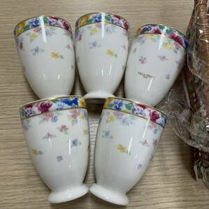 #12788【現状保管品】【格安出品】VILLA　D´ESTE　ITALY　カップ5個セット　サイズ：幅約7.5㎝　高さ約10.5㎝