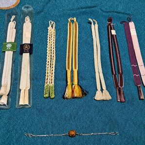 羽織 紐ひも絹100%木彫りとんぼ玉飾りお好きな物3本セット大丸 三越購入品