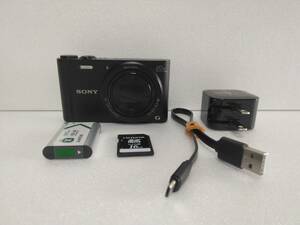 【良品】SONY ソニー CyberShot サイバーショット DSC-WX350 動作確認済み　バッテリー、ケーブル、SDカード、アダプタ付き