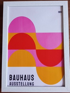 【額付ポスター】A4キャンバスポスター BauHaus/バウハウス　現代アート モダンアートポスター　フレーム付C