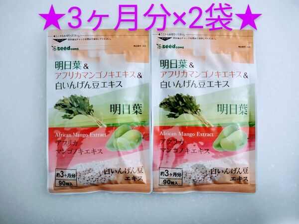 【62%OFF♪】明日葉＆アフリカマンゴノキエキス＆白いんげん豆 6ヶ月分