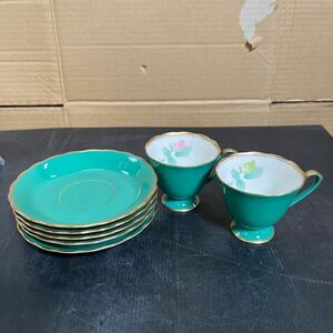  Koransha brand tableware cup 2 piece saucer 5 sheets secondhand goods 