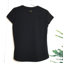 PUMA ゴールドロゴ オーバーサイズ 半袖 Tシャツ 黒 Sサイズ レディース 女性用 プーマ 金色_画像7
