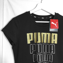 PUMA ゴールドロゴ オーバーサイズ 半袖 Tシャツ 黒 Sサイズ レディース 女性用 プーマ 金色_画像4