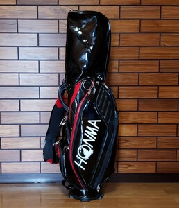 【送料無料】HONMA 本間ゴルフ キャディーバッグ 黒赤 9型