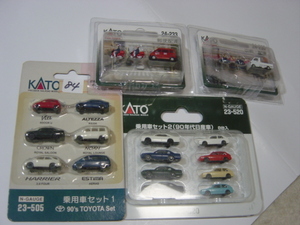 KATO No84 23-520 other N gauge car series [ delivery, mail,90 year Nissan car, Toyota car 3 kind ] 4 piece ( tax included ) 4366