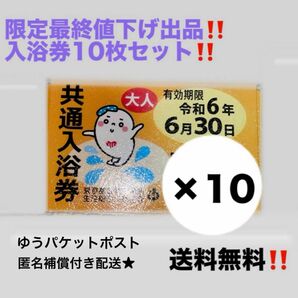 【限定★10枚早い者勝ち！】東京都 共通入浴券　銭湯回数券 10枚 セット