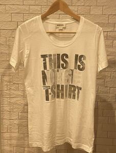 DIESEL short sleeves T-shirt M size white diesel print T-shirt 