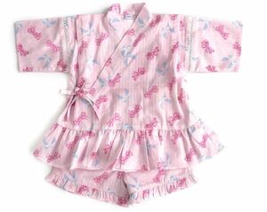 [新品！キッズ♪甚平スーツ　女の子　120センチ]