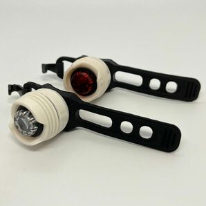 LED ライト 自転車 電池式 フロント リア スポット 2個セット 白 新品