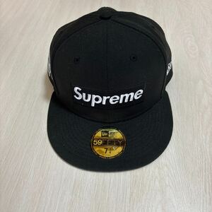 【美中古7 3/4(61.5cm)】supreme Box Logo New Era シュプリーム ニューエラ キャップ ブラック 