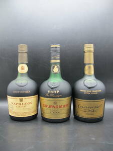 COURVOISIER クルボアジェ ナポレオン/VSOP コニャック ブランデー700ml 40%【未開栓品】古酒 3本セット